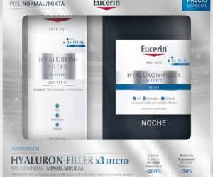 EUCERIN HYALURON FILLER PACK CREMA DE DIA PARA PIEL NORMAL Y MIXTA FPS15 50ML + HYALURON FILLER NOCHE 50ML